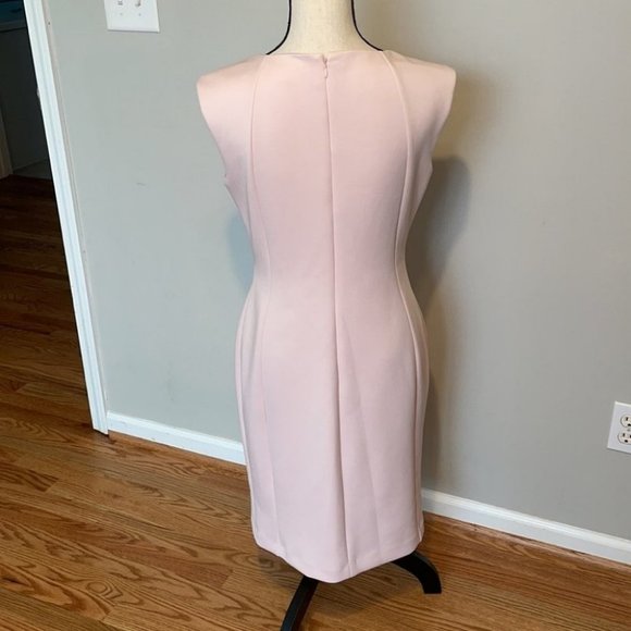 Calvin Klein Blush Pink stretch Comfort Dress 10. Beautiful well made dress - Picture 4 of 7